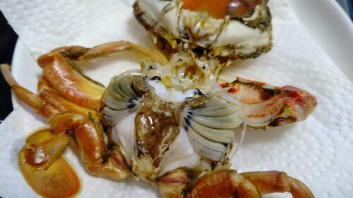 中身の食べられない所を取る